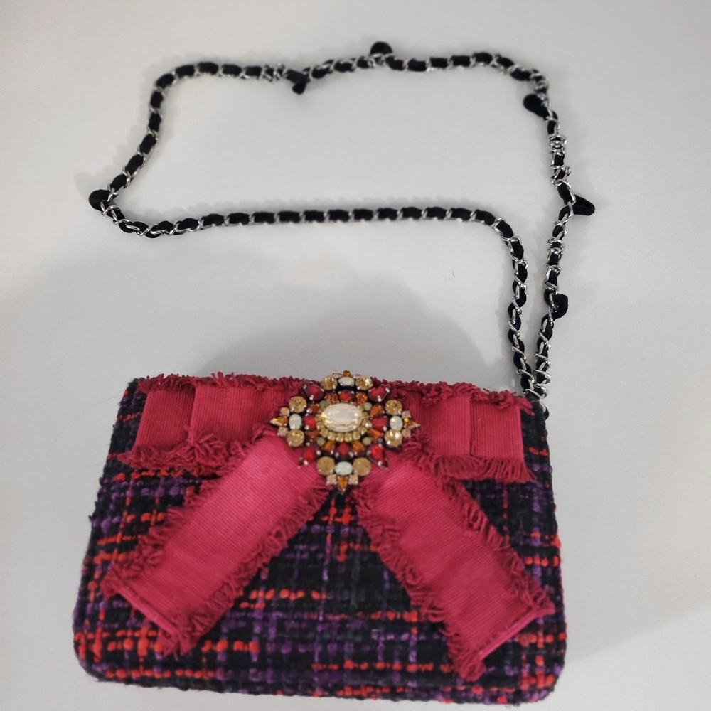 NWT Cristina Sabatini Purse Aubrey Crossbody Red/Purple